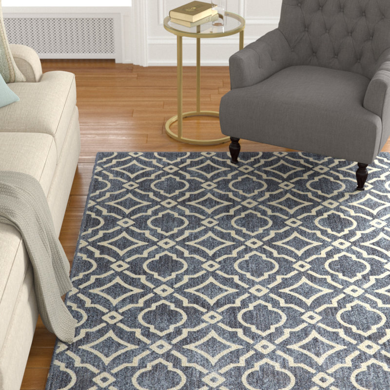 Alcott Hill® Wainwright Geometric Slate/Cream Area Rug Wayfair